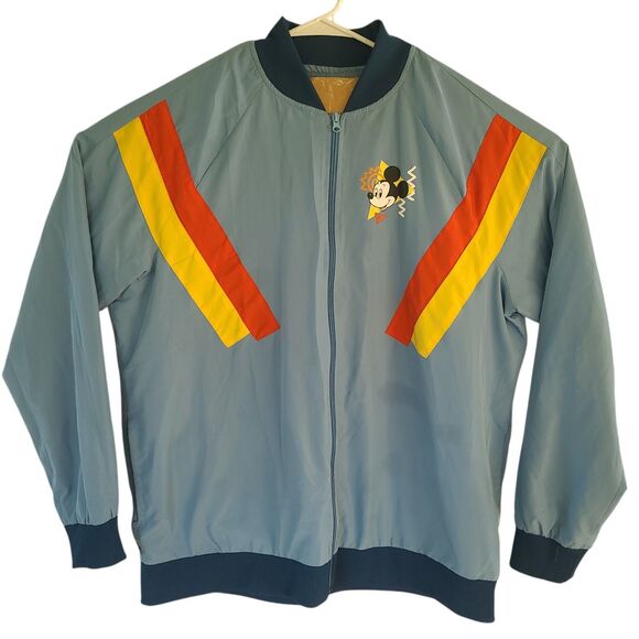 Disney Parks Full Zip Mickey Mouse Retro Sz M -L Windbreaker Jacket READ DISCRIP - Picture 1 of 15